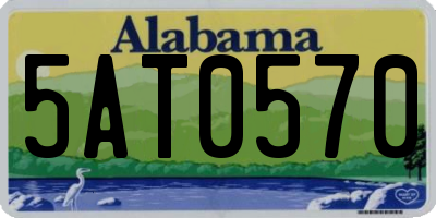 AL license plate 5AT0570