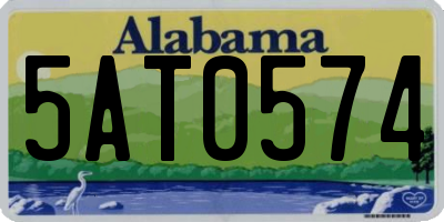 AL license plate 5AT0574
