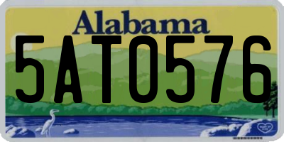 AL license plate 5AT0576