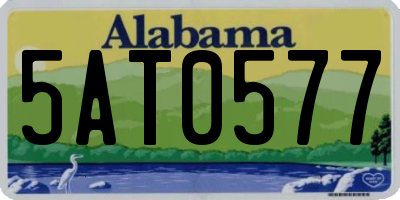 AL license plate 5AT0577