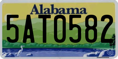 AL license plate 5AT0582