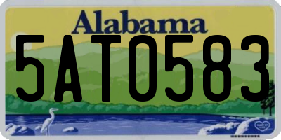 AL license plate 5AT0583