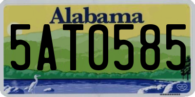 AL license plate 5AT0585