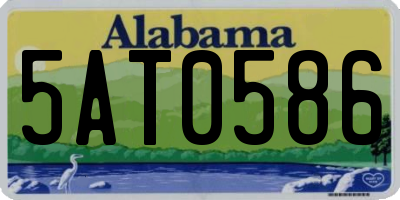 AL license plate 5AT0586