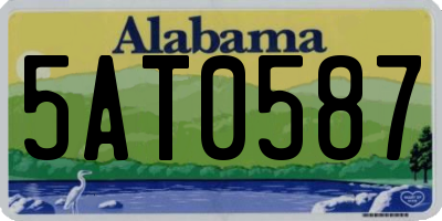 AL license plate 5AT0587