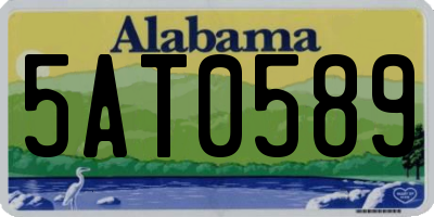AL license plate 5AT0589