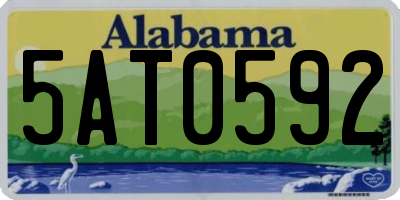 AL license plate 5AT0592