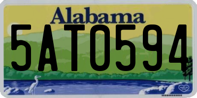 AL license plate 5AT0594