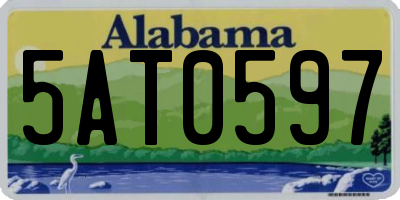 AL license plate 5AT0597