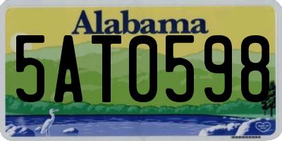 AL license plate 5AT0598