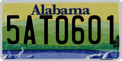 AL license plate 5AT0601