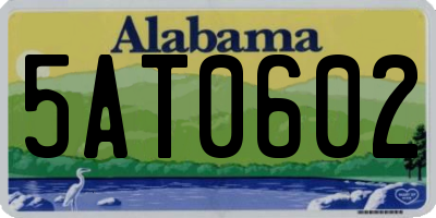 AL license plate 5AT0602