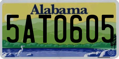 AL license plate 5AT0605