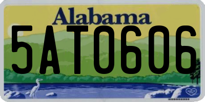 AL license plate 5AT0606