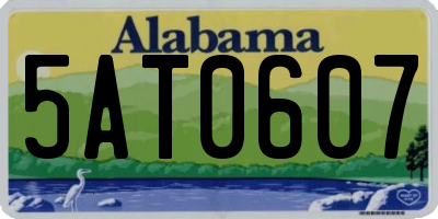 AL license plate 5AT0607