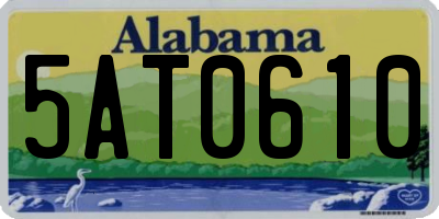 AL license plate 5AT0610