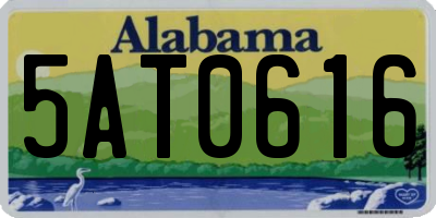 AL license plate 5AT0616
