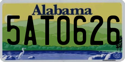 AL license plate 5AT0626
