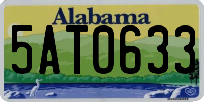 AL license plate 5AT0633