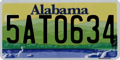 AL license plate 5AT0634