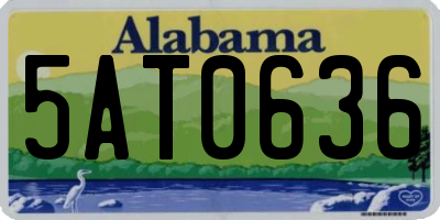 AL license plate 5AT0636