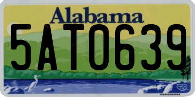 AL license plate 5AT0639