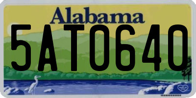 AL license plate 5AT0640
