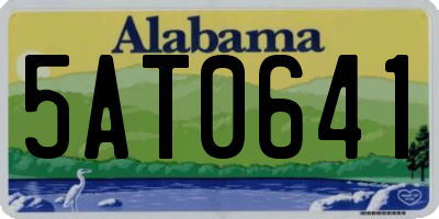 AL license plate 5AT0641