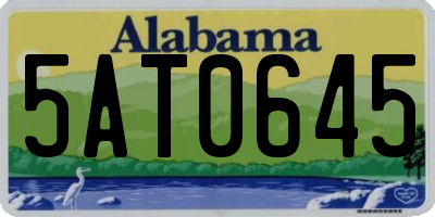 AL license plate 5AT0645