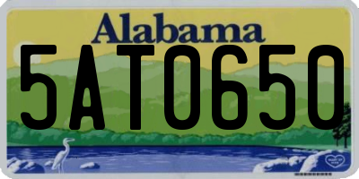 AL license plate 5AT0650