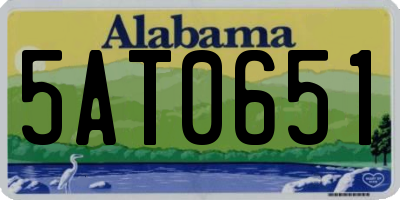 AL license plate 5AT0651