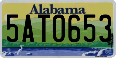AL license plate 5AT0653