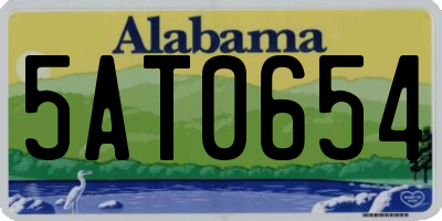 AL license plate 5AT0654
