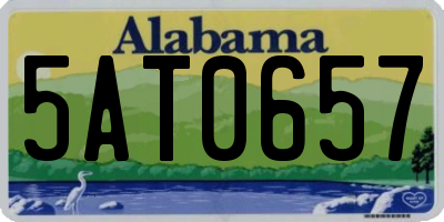 AL license plate 5AT0657