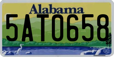 AL license plate 5AT0658