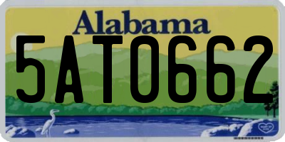 AL license plate 5AT0662