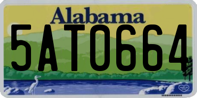 AL license plate 5AT0664