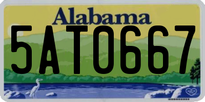 AL license plate 5AT0667