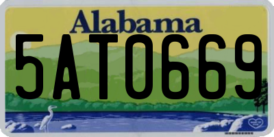 AL license plate 5AT0669