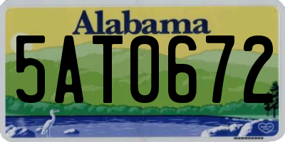 AL license plate 5AT0672