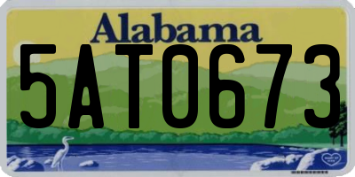 AL license plate 5AT0673
