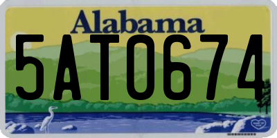 AL license plate 5AT0674