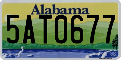 AL license plate 5AT0677