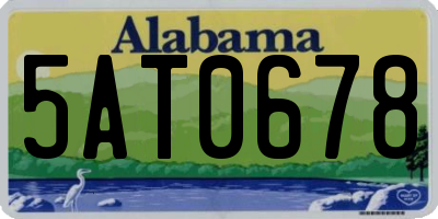 AL license plate 5AT0678