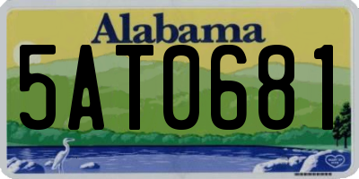 AL license plate 5AT0681