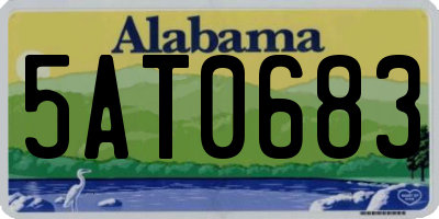 AL license plate 5AT0683