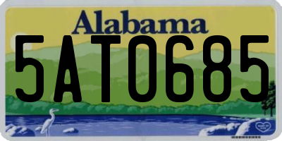 AL license plate 5AT0685