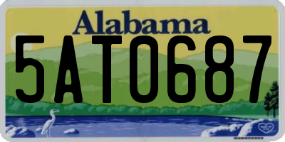 AL license plate 5AT0687