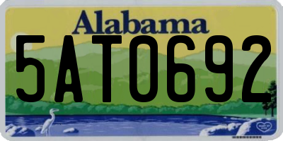 AL license plate 5AT0692
