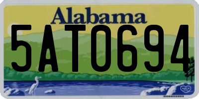 AL license plate 5AT0694